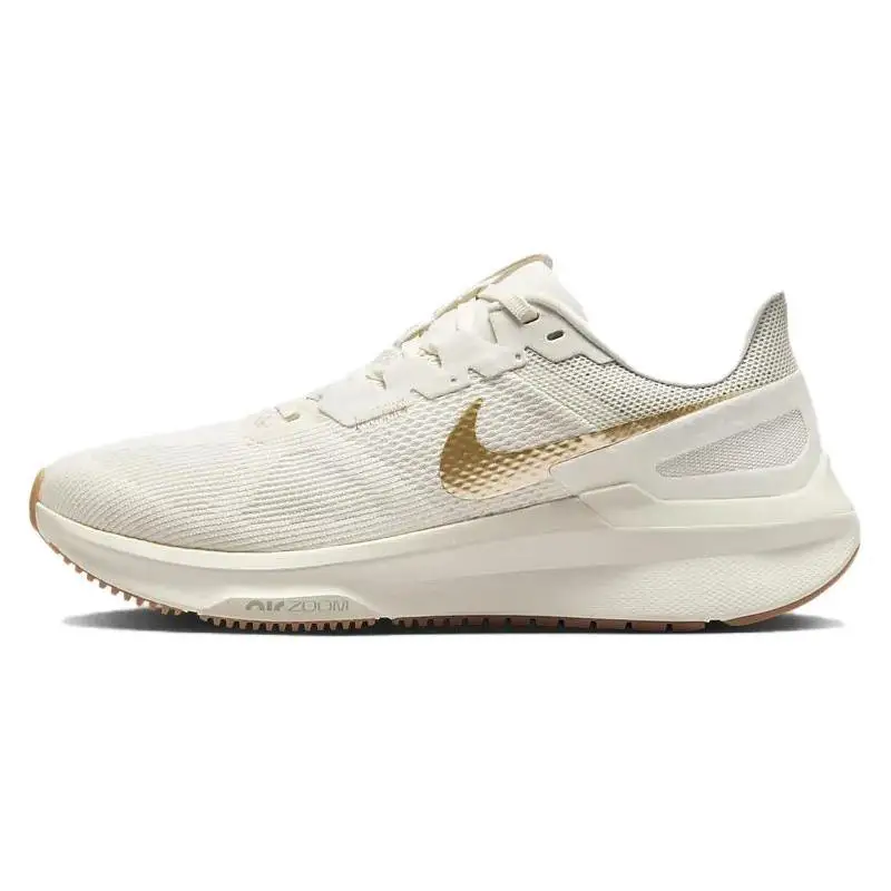 Nike Nike Zoom Structure 25 Running Shoes Women's Low-top Beige/gold Sneakers shoes DJ7884-007