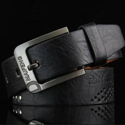 Ceinture en cuir véritable pour homme, ceinture de cow-boy vintage, ceinture en alliage, structure classique, haute qualité, environnement, luxe, nouveau