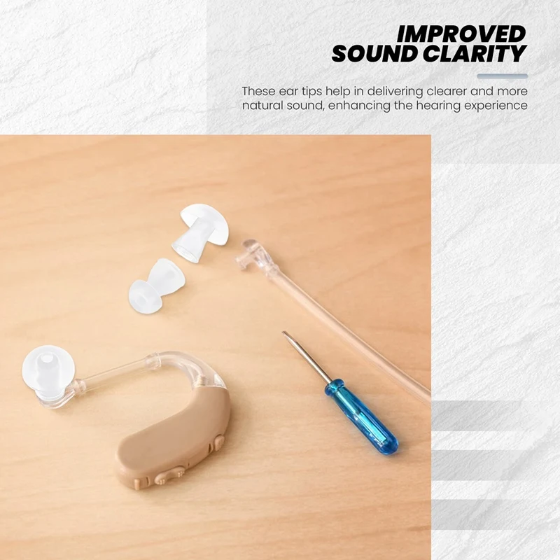JABS auricolari per apparecchi acustici, punte di ricambio universali per apparecchi acustici tappi per le orecchie, vestibilità comoda e suono migliorato