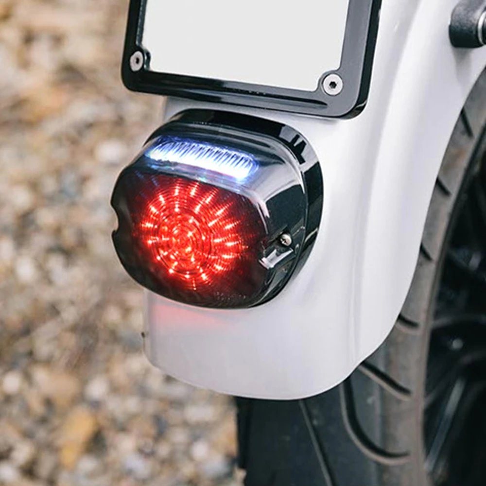 Motorcycle Rear Tail Light LED Brake Running Red Smoke Lamp Taillight For Harley Touring Softail Dyna Sportster XL883N XL1200N