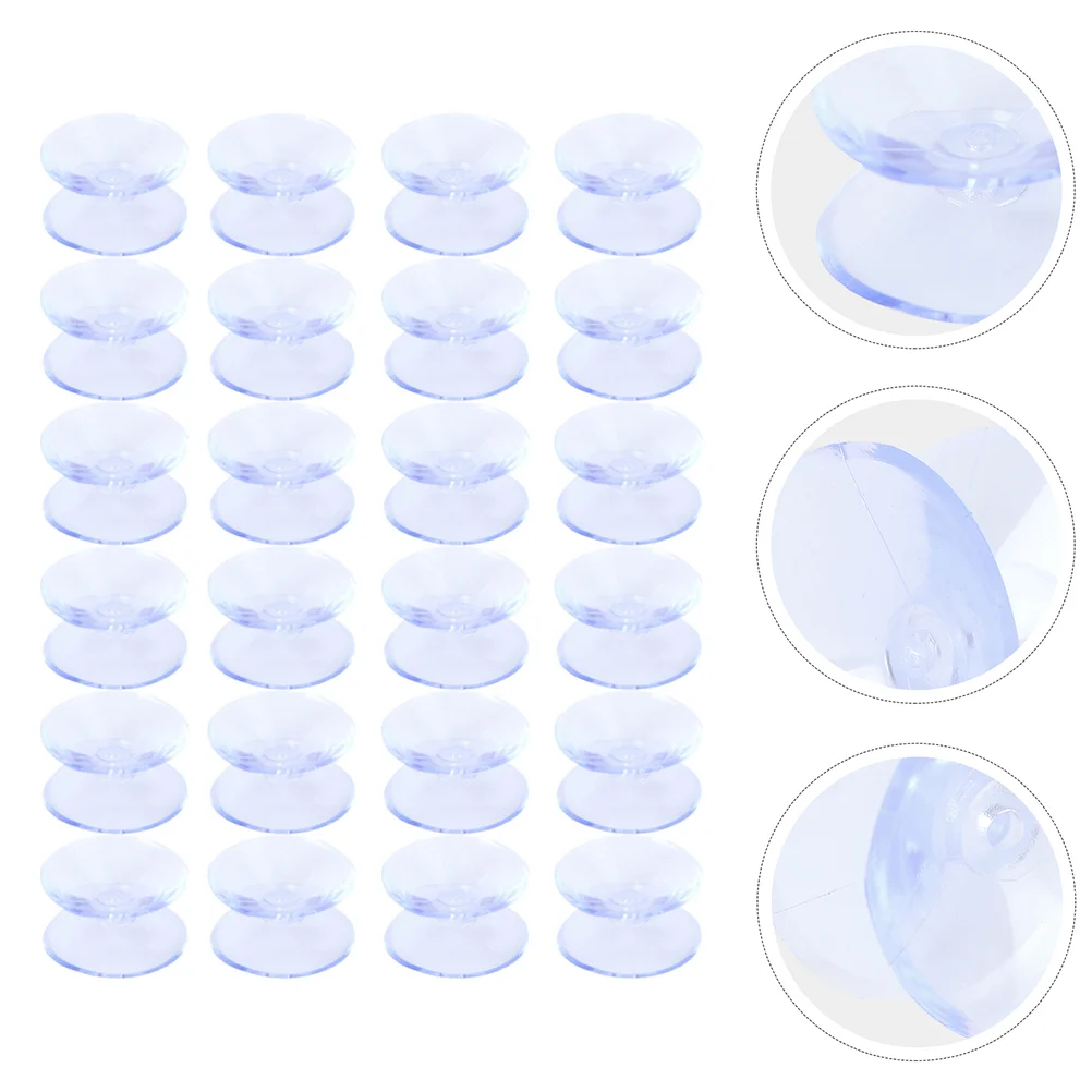 

24 Pcs Clear Spacer for Table Double Sided Sucker Pads Suction Cups Bumper Desktop