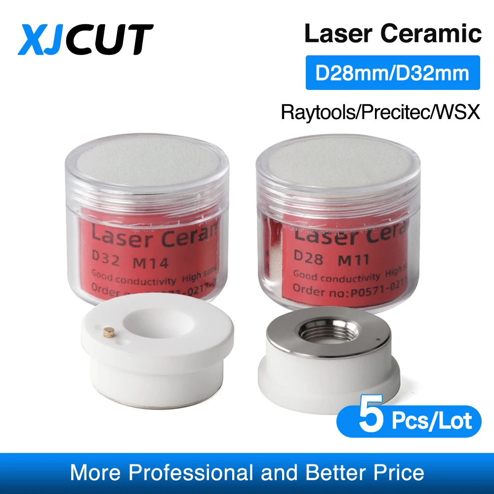 5Pcs/Lot D28 D32mm Laser Ceramic  Precitec/WSX/Raytools ceramic KT B2 CON P0571-1051-00001 Nozzle Holder For Fiber Laser Head