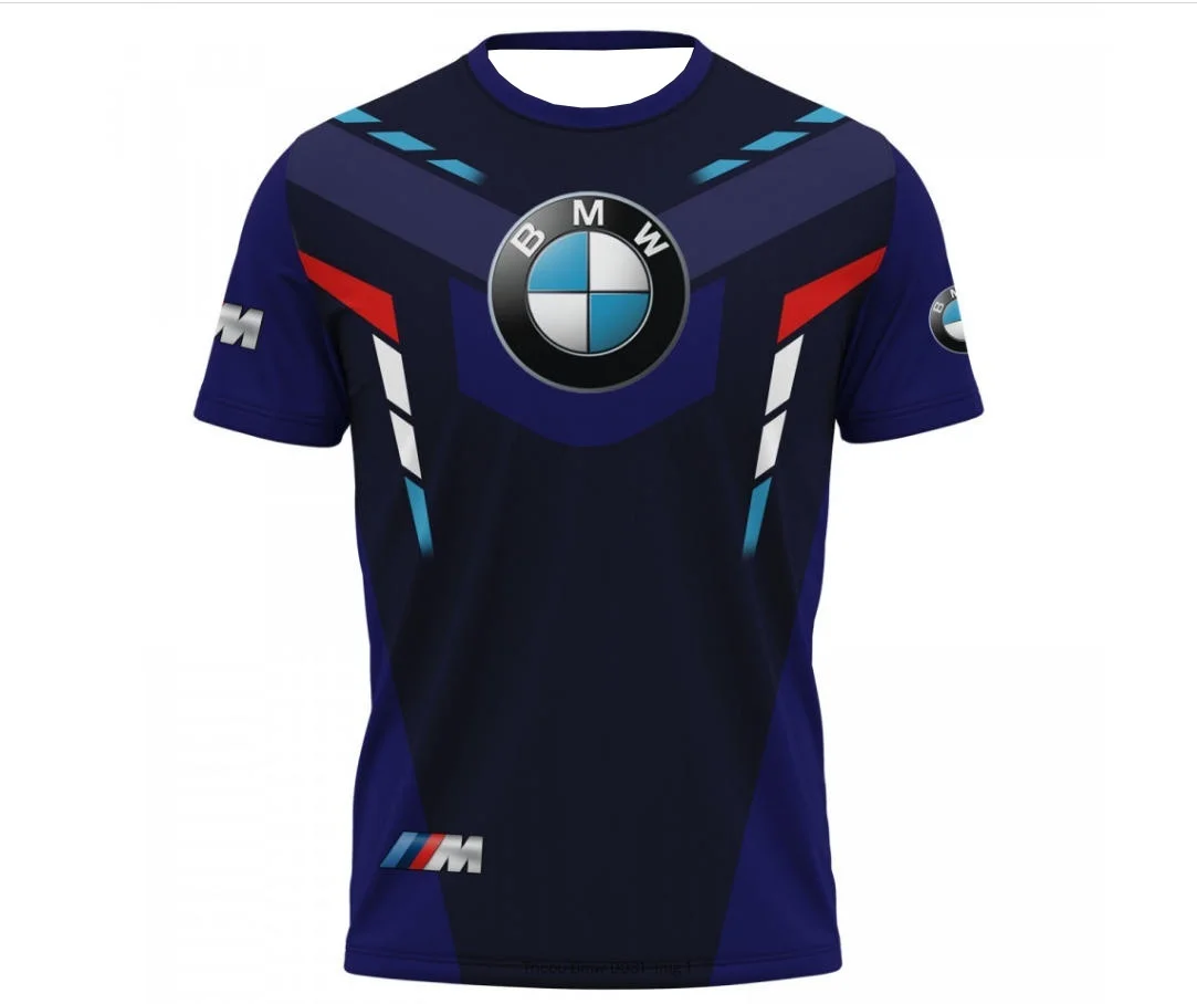 

2025 New BMW M Series T-Shirt Men's Racing Graphic Tee Short Sleeve Breathable Casual Biker Fashion Top Moto Car Fan Shirt