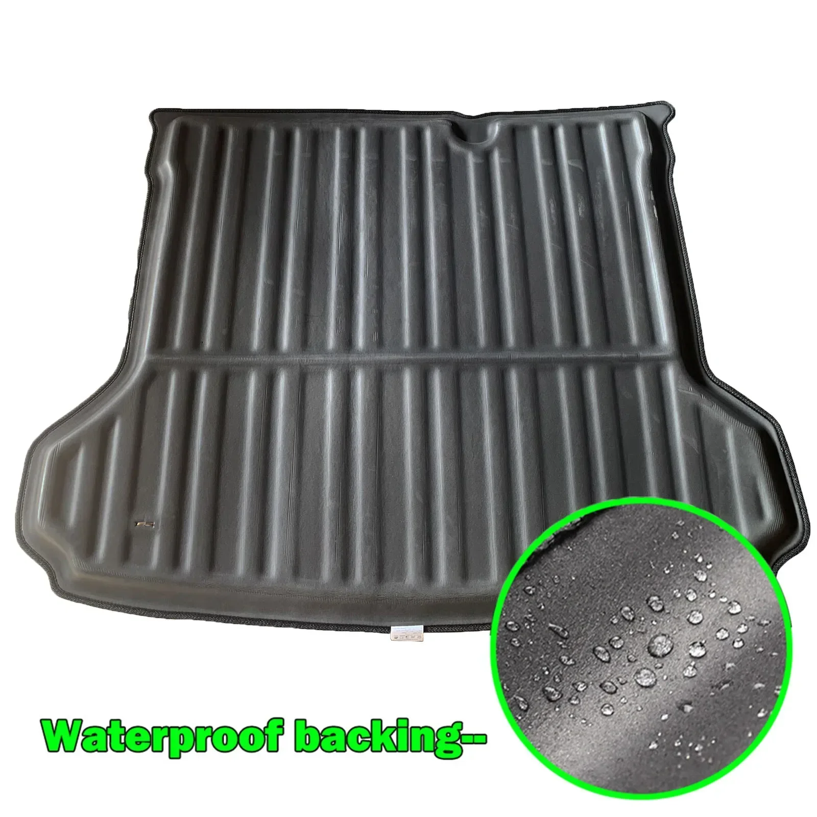 موقف أقل سيارة الخلفي التمهيد بطانة البضائع صينية الجذع الكلمة حصيرة لشركة فولكس فاجن ID.4 ID4 2020 2021 2022 2023 مصممة غطاء السجاد الأمتعة #6