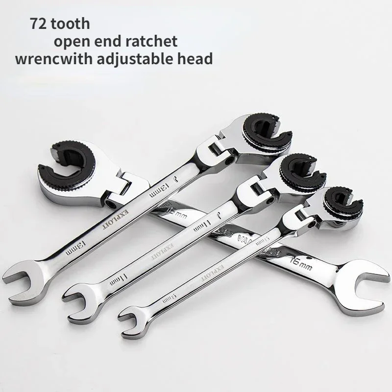 Quick opening oil pipe wrench Narrow space oil pipe disassembly special wrench Brake automatic opening ratchet wrench