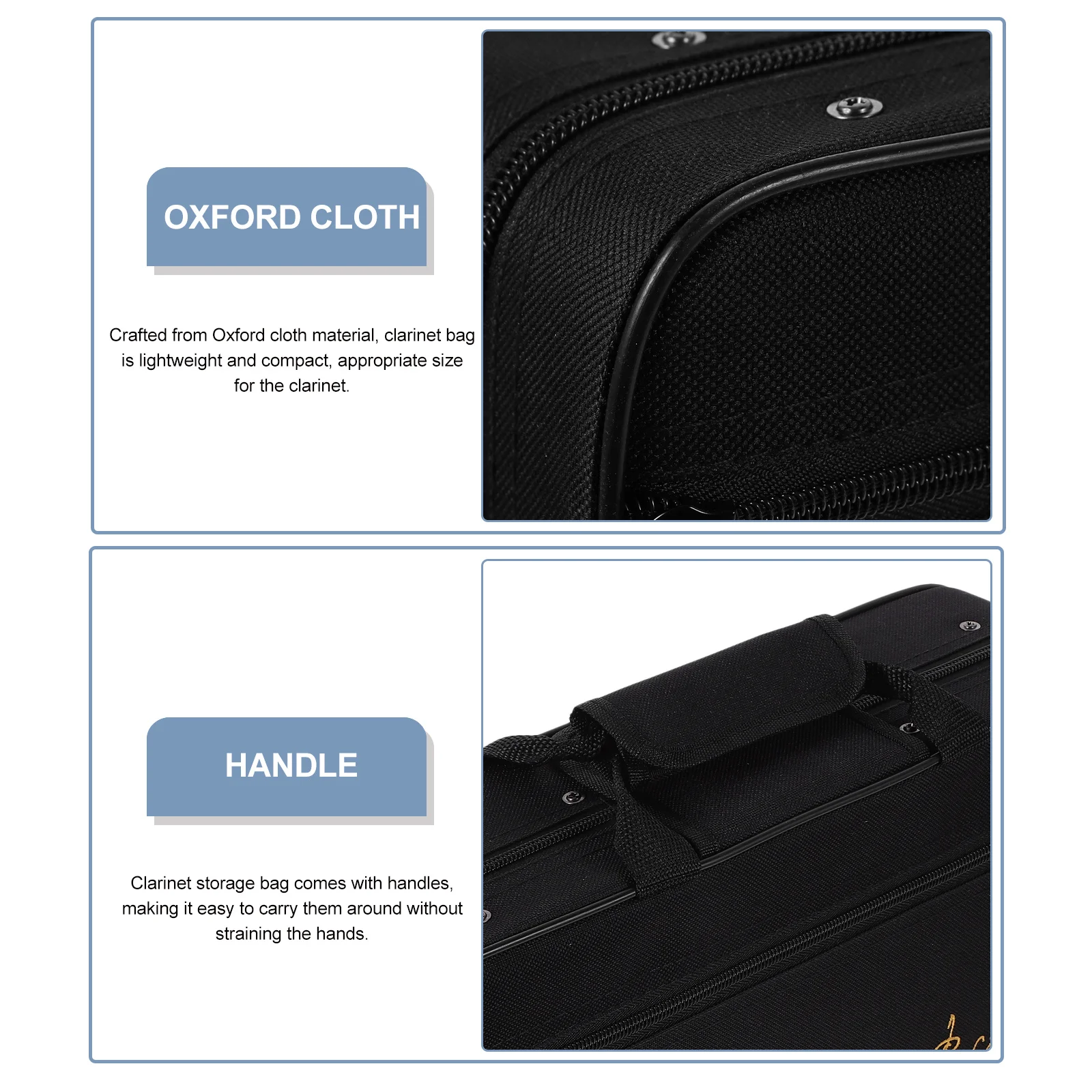 

Clarinet Storage Bag Thickened Oxford Cloth Wear Resistant Portable Case Handheld Carry Bag Dustproof Shockproof Box