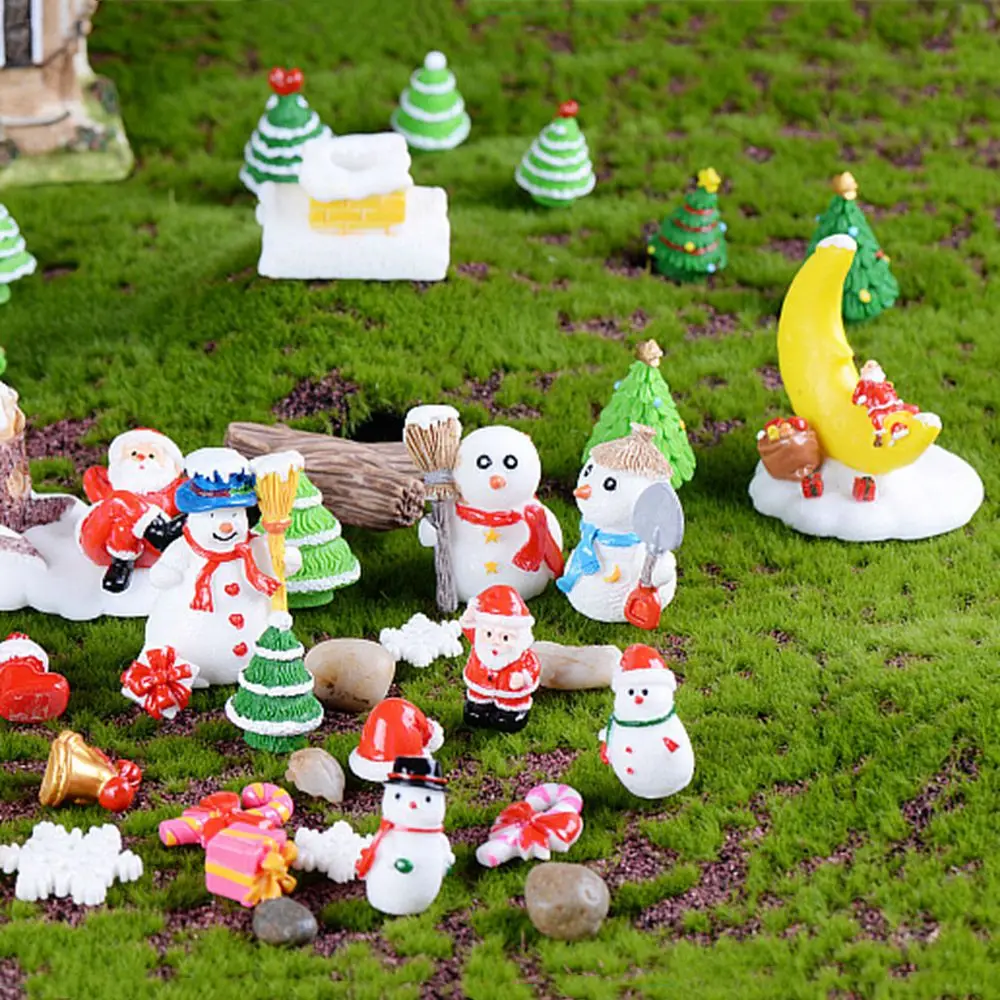 

Resin Figurines Mini Xmas Decor Garden Landscape Landscape Model Christmas Decoration Christmas Ornament