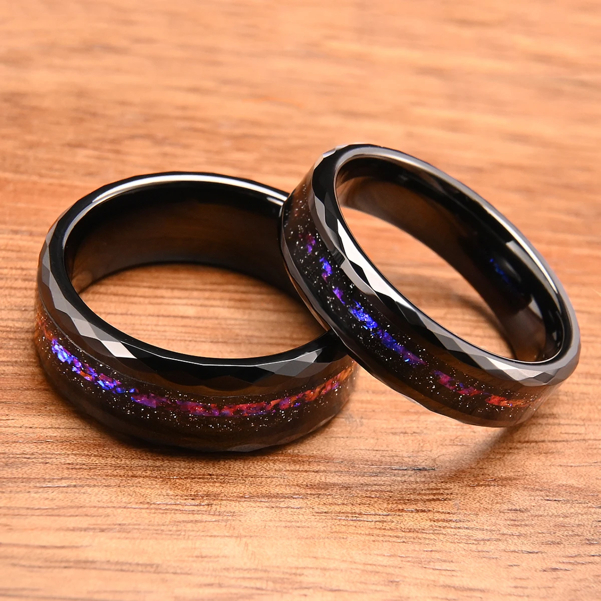 Schwarzer 8mm Wolframkarbid-Ring für Herren Anillos Bague Homme Pareja De Compromiso Modeschmuck Eheringe Verlobungsringe – Detail 8