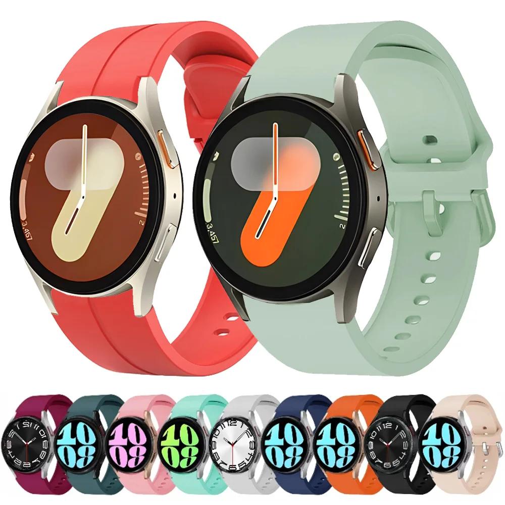 Silikonarmband ohne Lücken für Samsung Galaxy Watch 7/6/5/4 44 mm 40 mm Sportarmband Galaxy 6/4 Classic 47 mm 43 mm 46 mm 5 Pro 45 mm