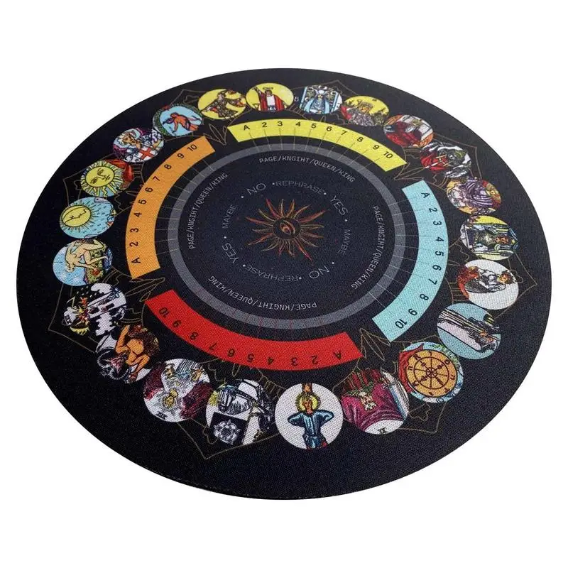 Divination Mat Tarot Card Tablecloth Metaphysical Pendulum Board Unqiue Witch Gift For Spiritual Healing Meditation 8.7in In