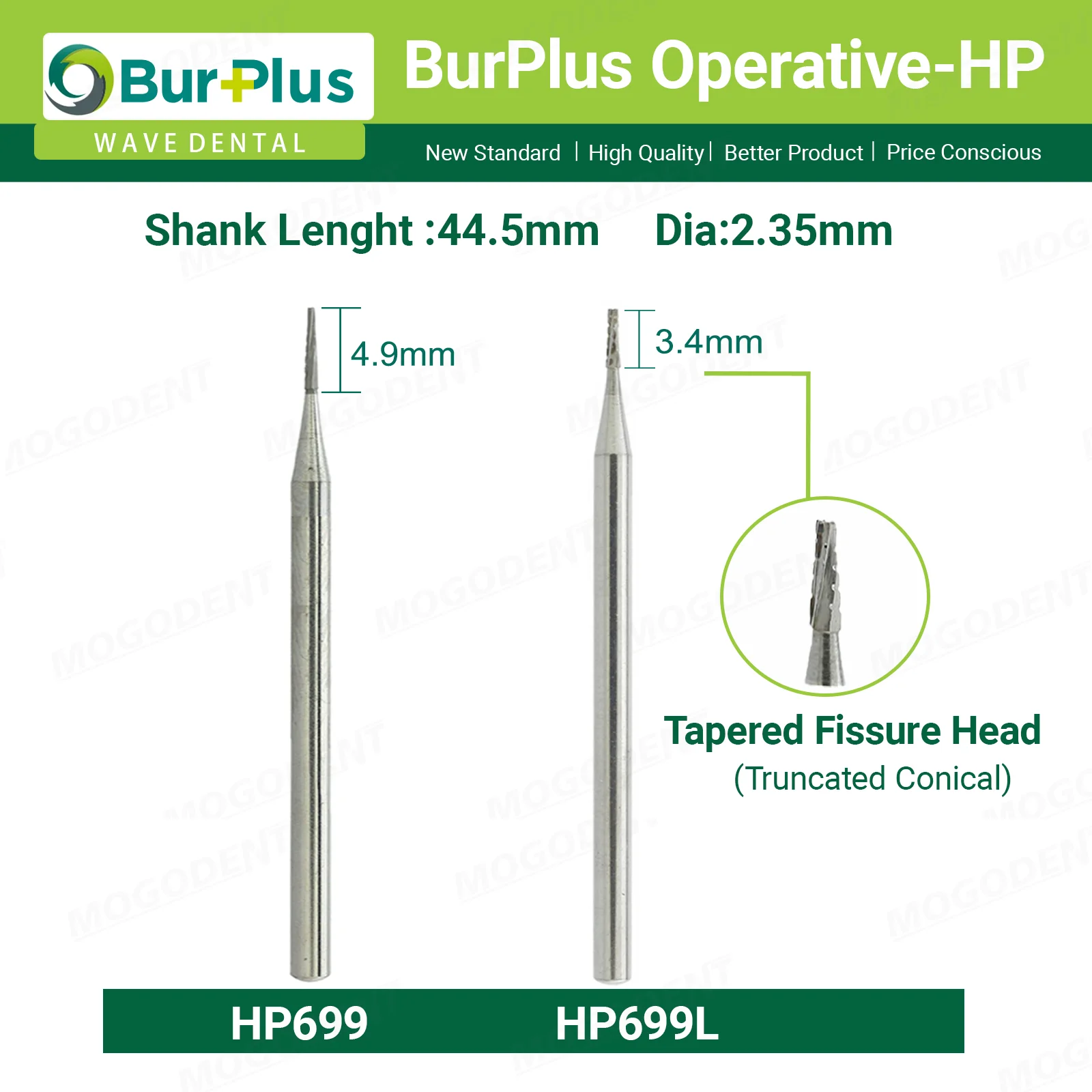 5Pcs Wave Dental Tungsten Carbide Bur HP Burs Surgical Dentistry Low Speed Drill Dia 2.35mm Dentist Materials view 5