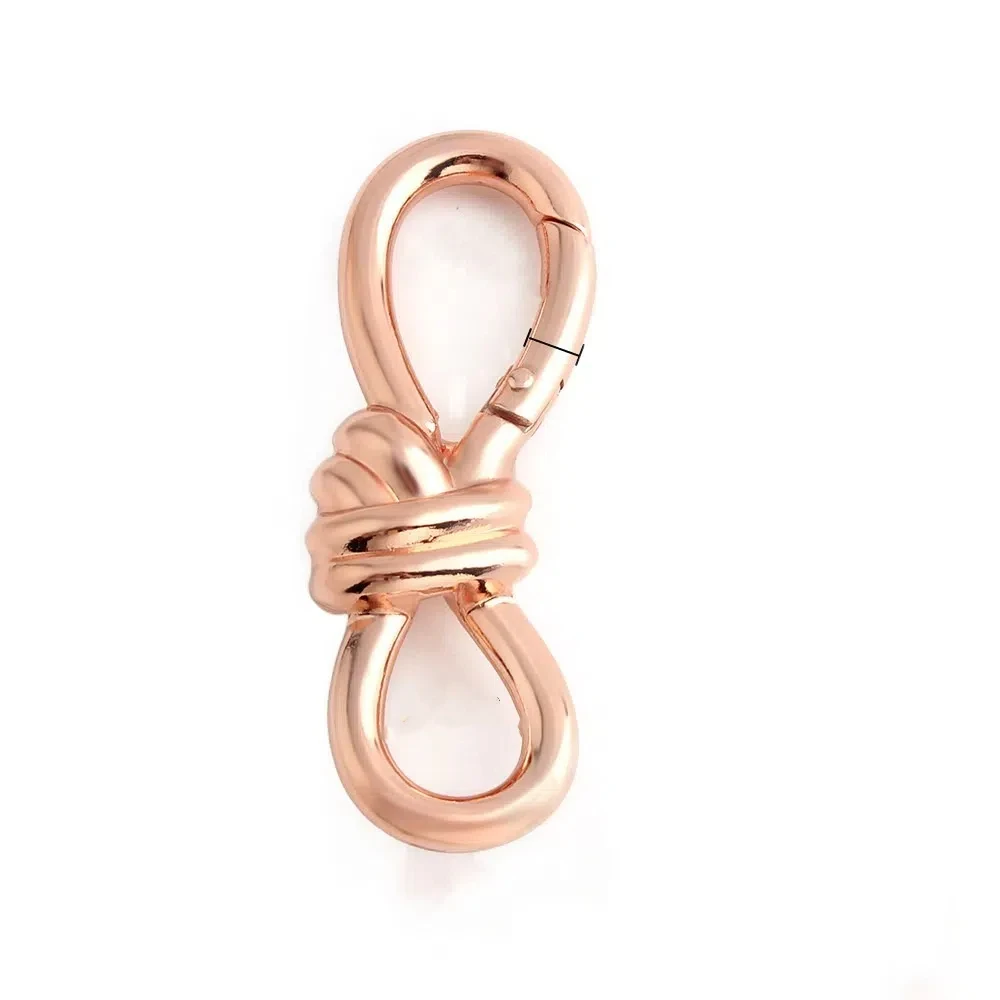 

2pcs Keyring Hook Twist Knot Spring Buckle Multi-Functional Bag Extension Buckle Bag Adjustable Buckle Zinc Alloy Multicolor