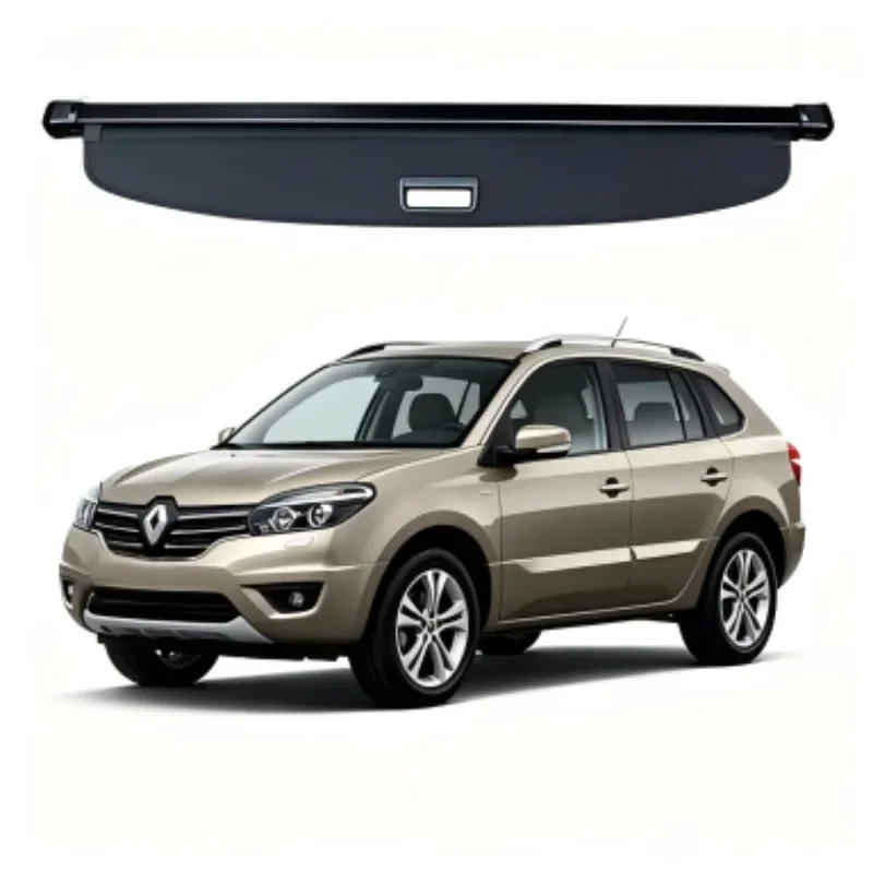 Car Trunk Cargo Cover, Rear Parcel Shelf Shade Shield, Luggage Privacy Blind for Renault Koleos 2007-2015