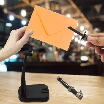 2件組劍形裁紙刀/信封刀,含黑色刀鞘和展示架,適用於家庭和辦公室郵件用品。 10 最佳銷售 信封開啟器 - №6