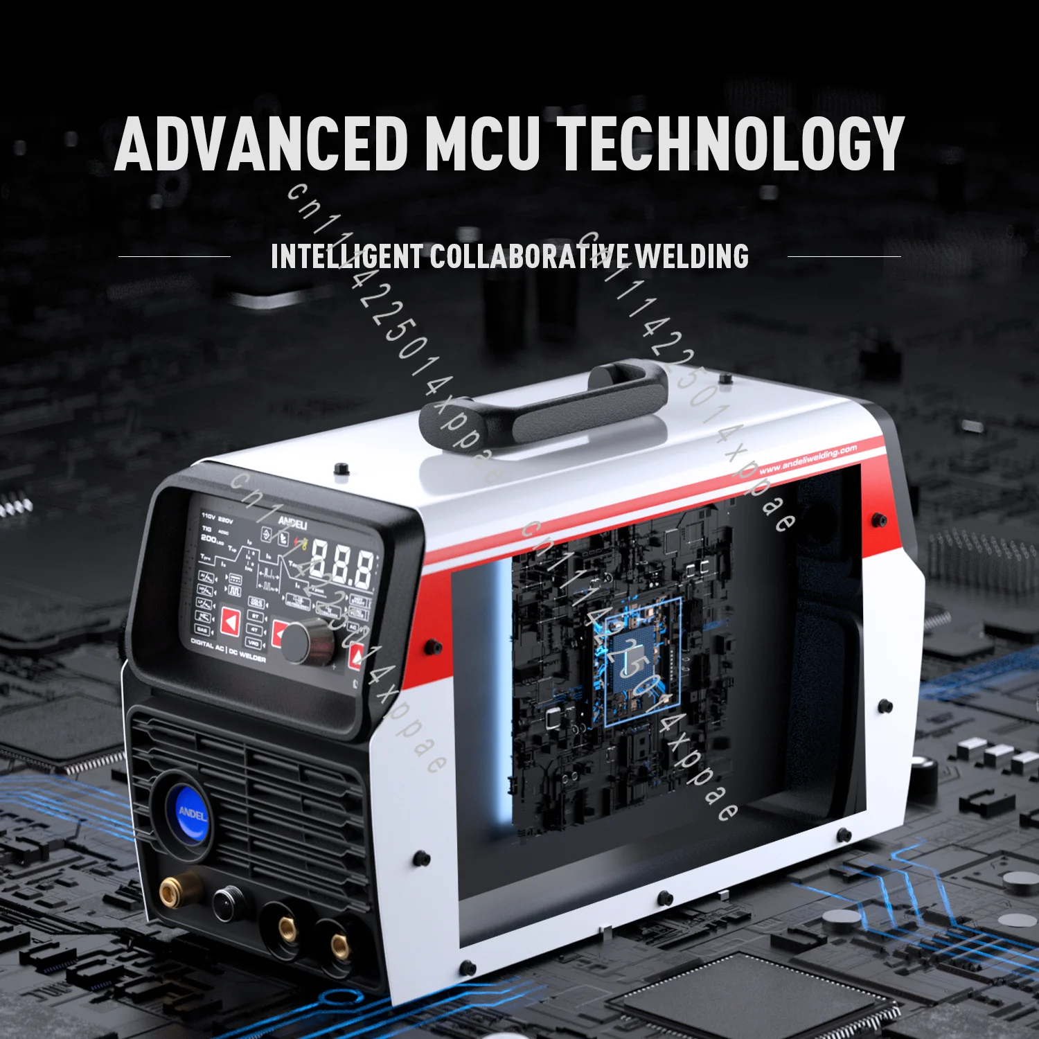 200PE Light Emitting Diode 220V AC DC Remote Control Current Tungsten Argon Arc Welding Machine