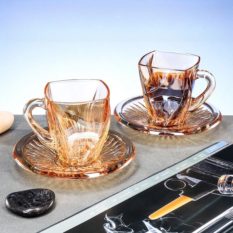 Crystal coffee cup high-end wedding gift high-value household milk cup teacup