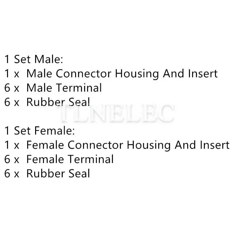 282108-1 282090-1 TE Tyco AMP Superseal 1.5mm Series 6 Pin Way Male Female Automotive Cable Connector Plug