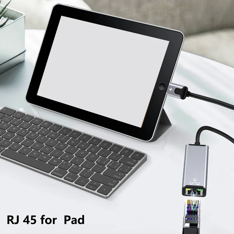 محول شبكة إيثرنت لان مع منفذ شحن ، RJ45 ، محول لفون 14 ، 13 ، 12 ، 11 ، 8 ، 7 ، 6 ، 5 ، باد ، آي بود ، 20 واط
