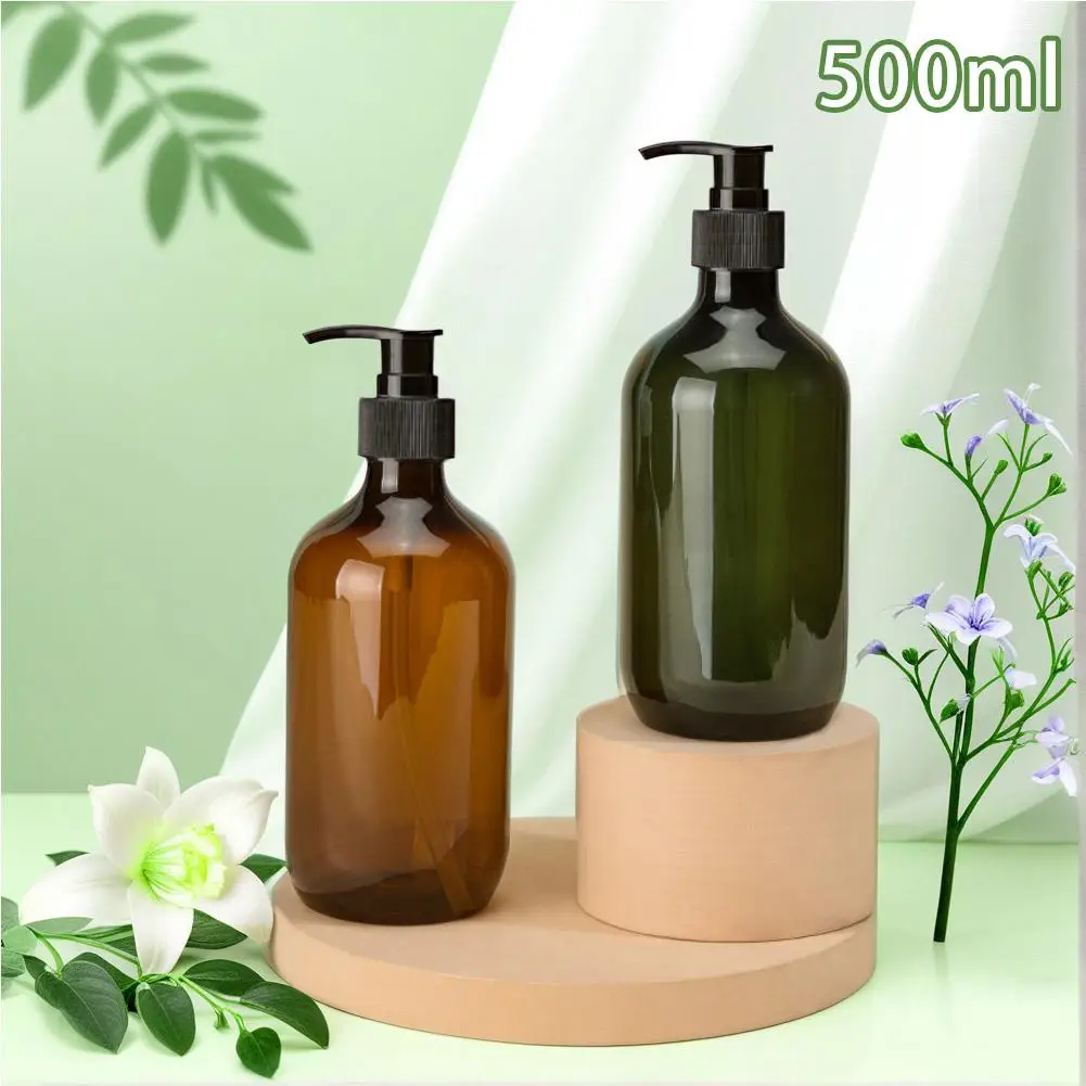 Dozownik do mydła łazienkowego 500 ml, wielokrotnego użytku, na szampon, pod prysznic, do kuchni, pojemnik na płyn, butelka na żel, uniwersalne butelki do przechowywania V3q0