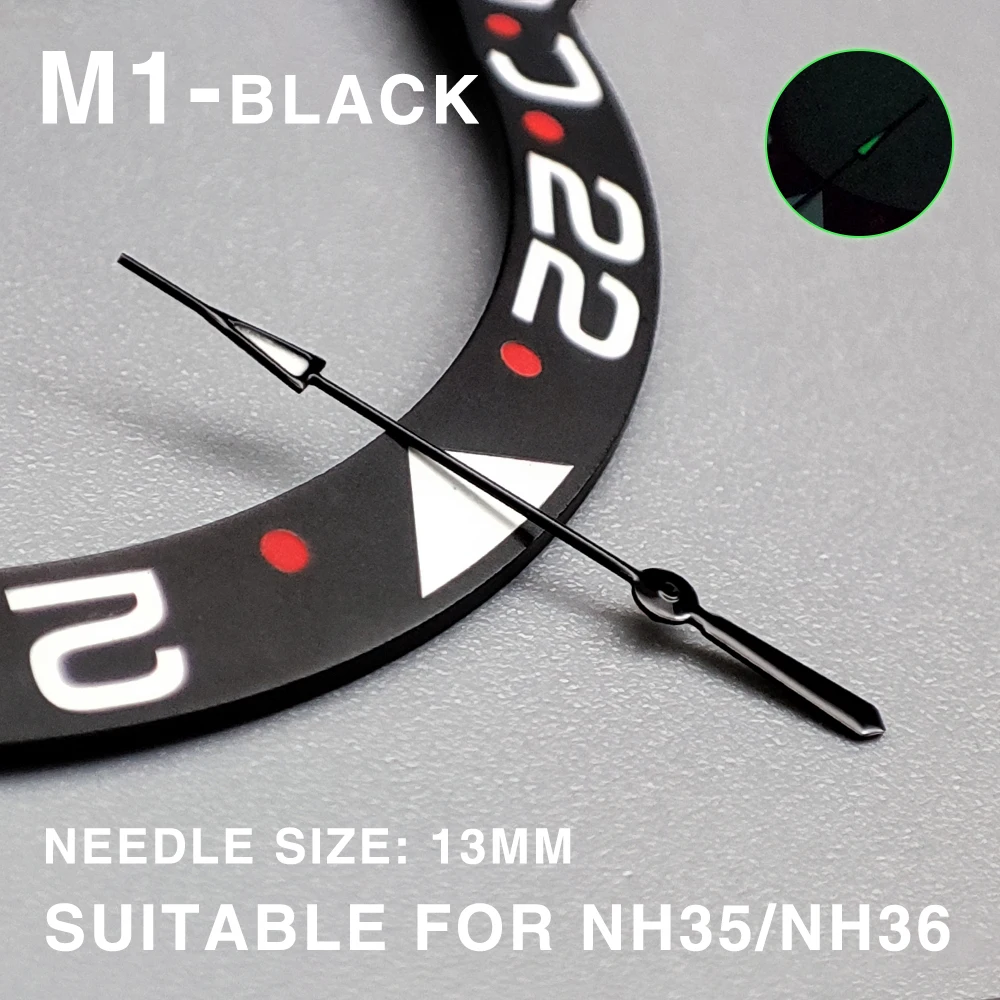 NH35 Watch Needle Green Luminous Needle Watch Accessories for NH35/NH36/4R Movement Spare Parts Replacement Pointers