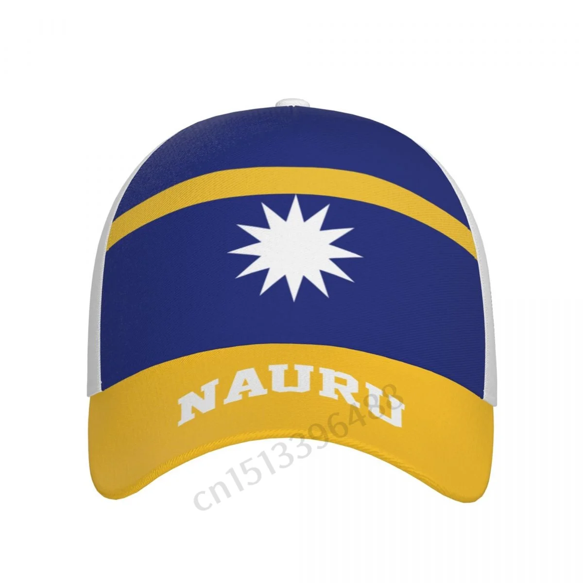 Nauru Flag 3D Soccer Hats Sun Baseball Cap Breathable Adjustable Men Women Outdoor Fishing Hat