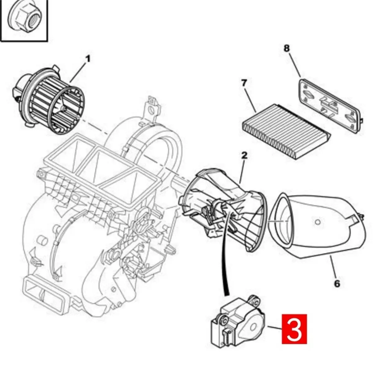 #47L (Black)Car Air Conditioning Actuator Motor 6447VA for Peugeot Citroen,Automotive Parts & Accessories