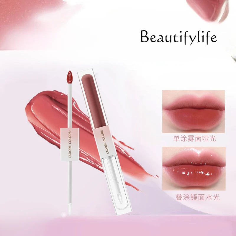 

Advanced condensing color double-headed lip glaze lock color does not fall off, light and moist, does not take off makeup