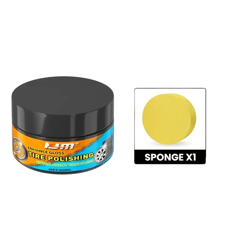 Motorcycle-purpose car tire shine and protection wax - plastic renovator, interior enhancer, tire protector, black gloss formul view 6