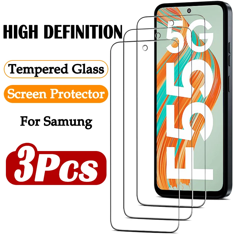 

3Piece Protective Glass for Samsung Galaxy F55 F15 F05 F54 F34 F14 F04 Screen Protector for Samsung A33 A23 A13 A42 A32 A22 5G
