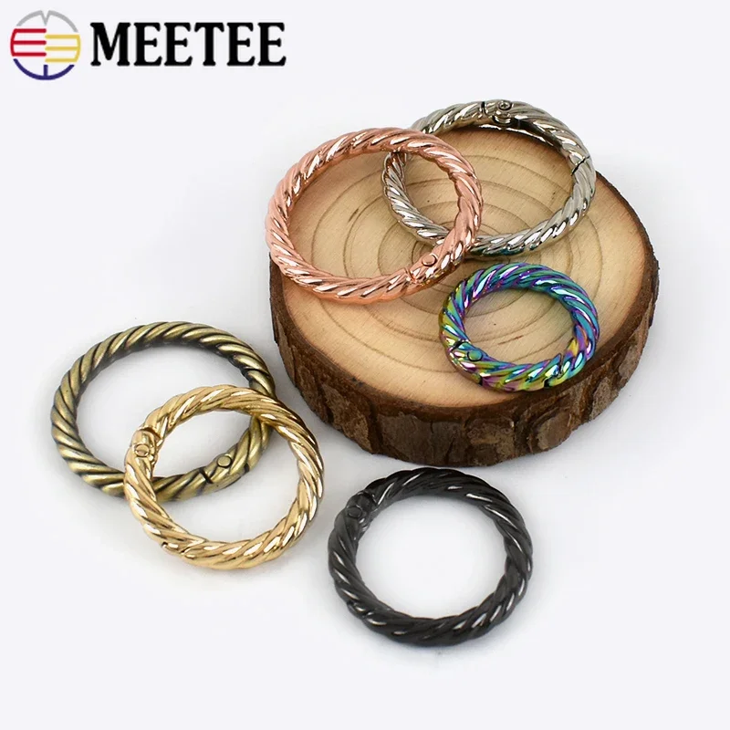 10Pcs Meetee 20-38mm Metal Buckle Spring Snap O Ring Bag Strap Keychain Clip Connector Hook Trigger Clasp Handbag Hardware Craft - Image 6