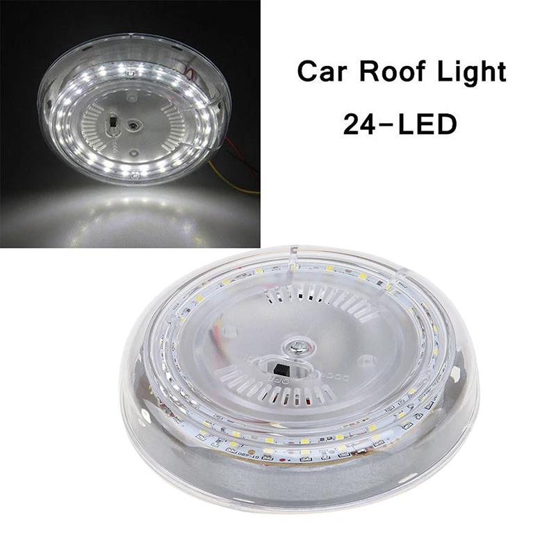 12V 46 LED Car Round Ceiling Dome Roof Light Interior Light Lamp On/Off Switch For Camper Van Caravan Motorhome Boat RV