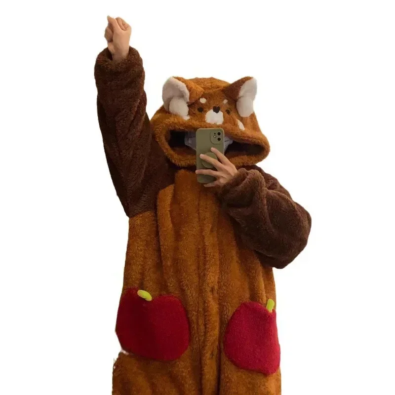 Adult raccoon costumes, cartoon pajamas, Halloween role-playing costumes, animal pajamas