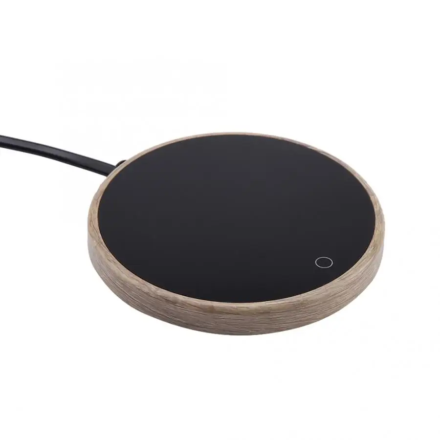 防水ウッドコーヒーカップ,ウォーマー,タッチコントロールカップ,コーヒーヒーター,ミルクティー,水加熱パッド,暖かく保つ