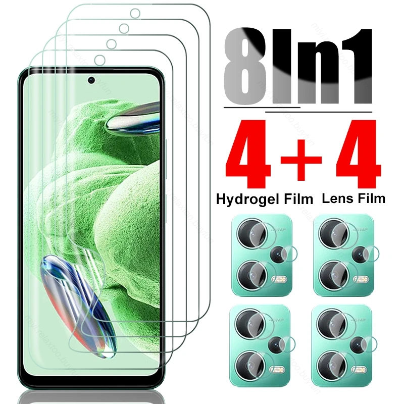 8To1 999D Zachte Hydrogel Film Voor Redmi Note 12 5G Screen Protectors Camera Glas Readmi Redmy Note12 Pro Plus pro + 5G 2023 6.67"