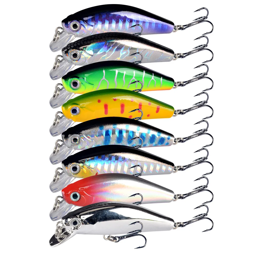 1PCS Laser Minnow Fishing Lure Sinking 6.5g 5.5cm Wobbler 3D Eyes Artificial Hard Bait Crankbait Sea Fishing Carp Bass Tackle