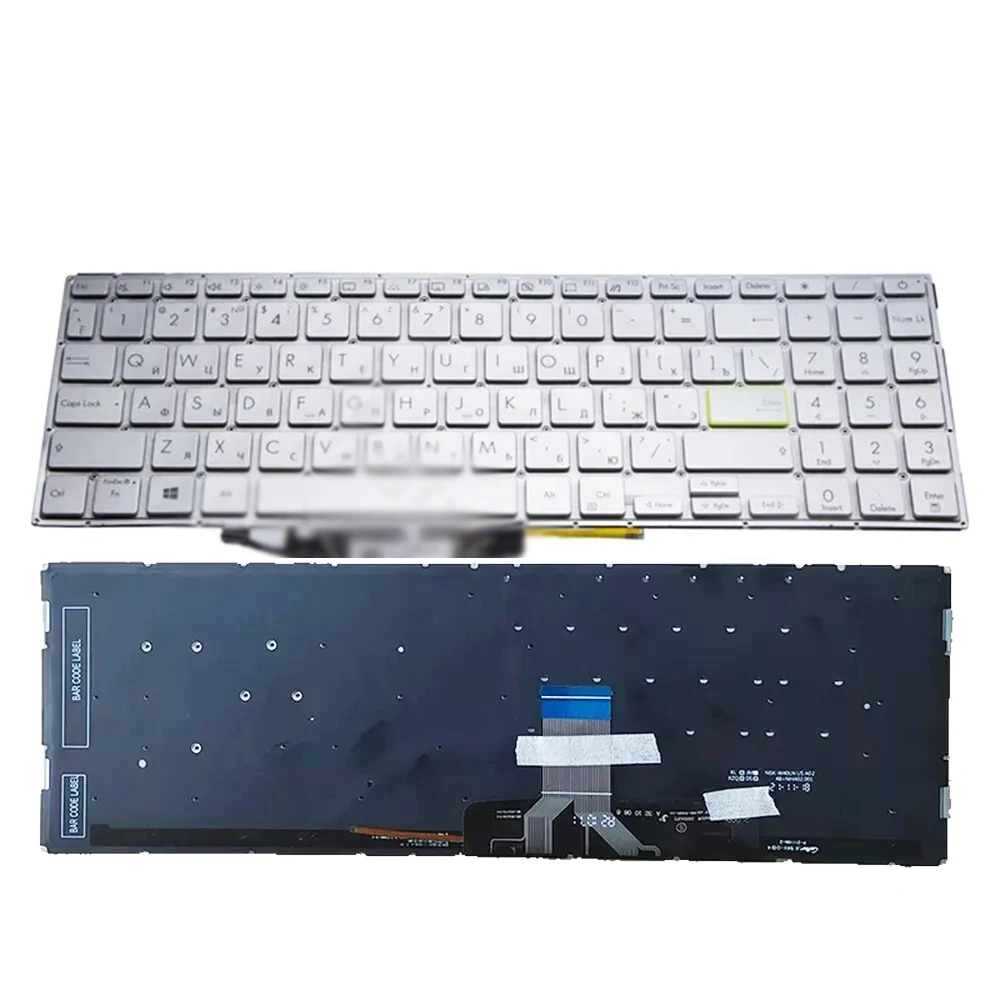 

Клавиатура для Asus VivoBook S15 S533 S533FA S533FL S533JQ с подсветкой Русская раскладка серебристая