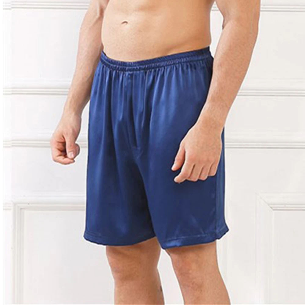 Men's Silk Satin Pajamas Shorts ​Sleep Pyjamas Pants Bottoms Home Nightwear Nightwear Underpants Homme Bottoms Soft