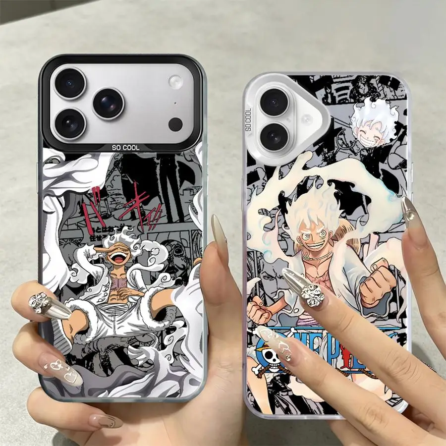 O-One Piece Luffy 5 Gear Case for iPhone 17 Pro Max 16 11 14 Plus 13 12 Pro Air 17e 15 Phone Cover