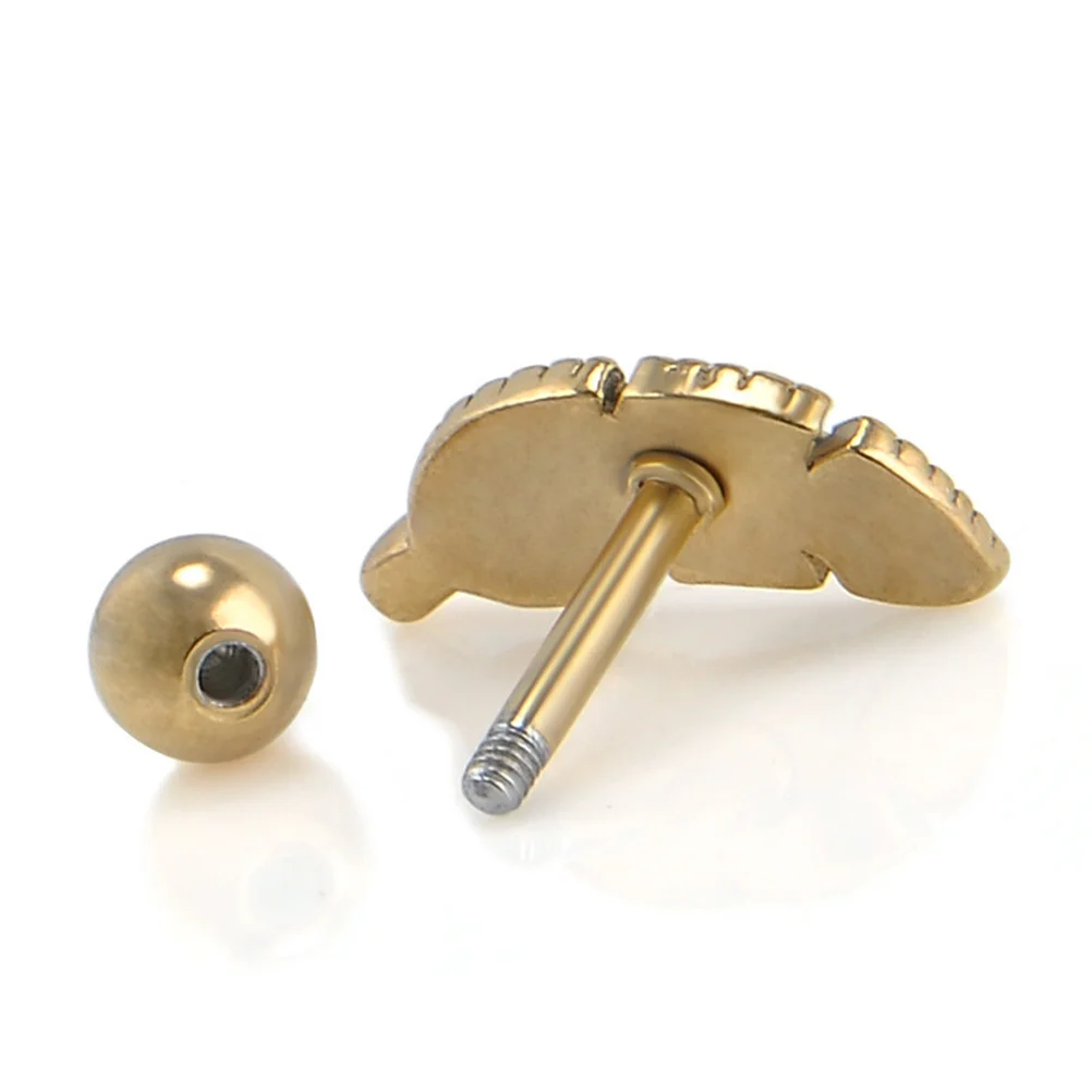 

Stylish Stud Earrings Titanium Steel Gold Color Lightweight Unique Design Suitable for Celebration Birthday Gift Women