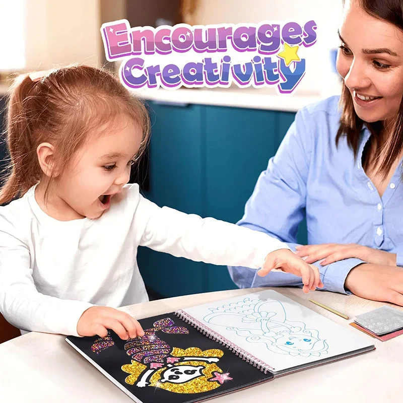 Kinder Spaß Kunst Set Montessori Zeichnung Spielzeug Tier Malbuch Kindergarten DIY Handwerk Kreative Aktivität Spielzeug Weihnachten Geschenk