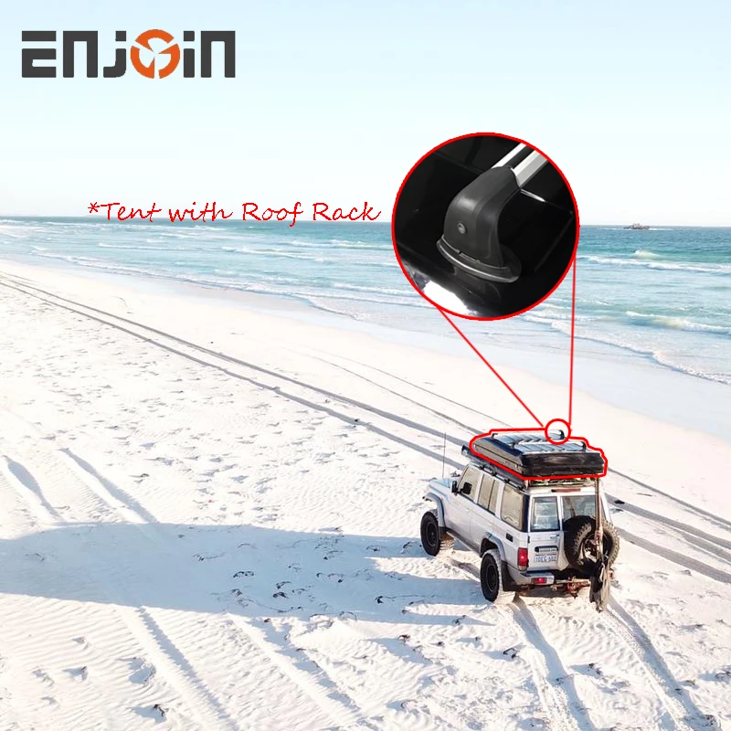 ENJOIN Outdoor Hard Shell Car Roof   Tent for 1-2 Person Waterproof Roof   Tent