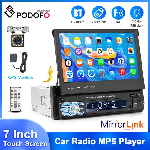 7-Inch Car Radio with HD Screen podofo