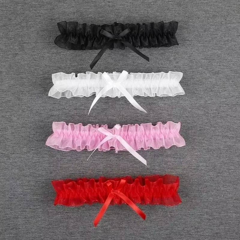 

Women Bow Leg Ring Sexy Lingerie Lace Garter Belt Bowknot Leg Loop Wedding Garters Bridal Cosplay Fashion Stocking Thigh Ring