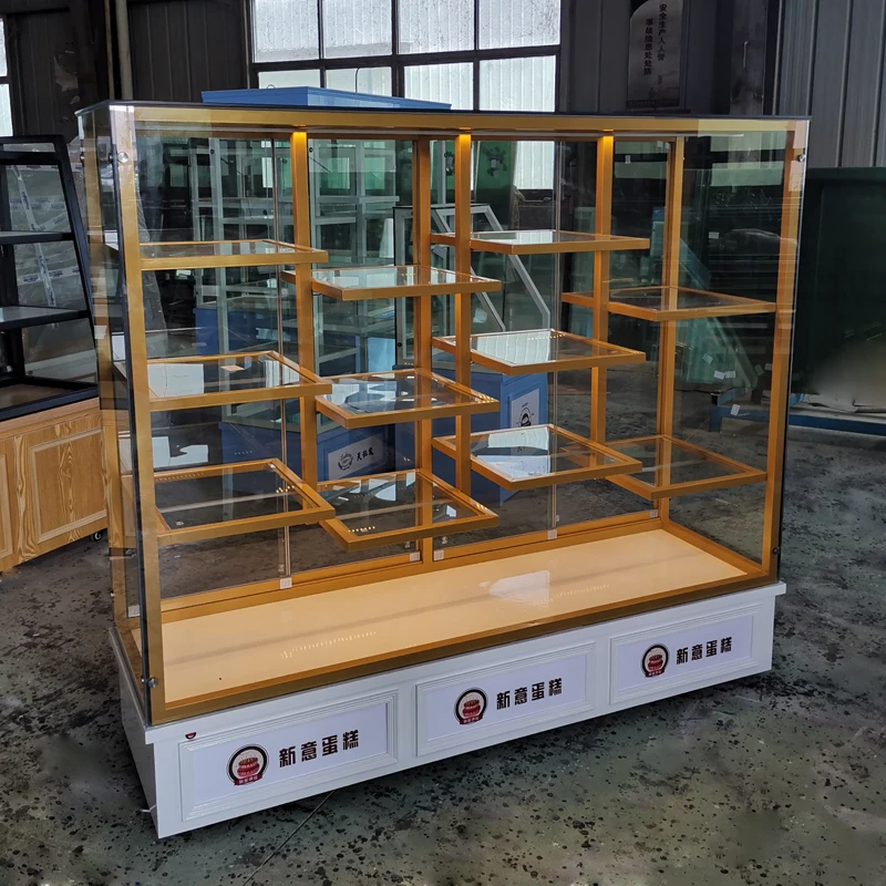 Cake model display cabinet Cake shop baking commercial glass island cabinet, shelf display cabinet