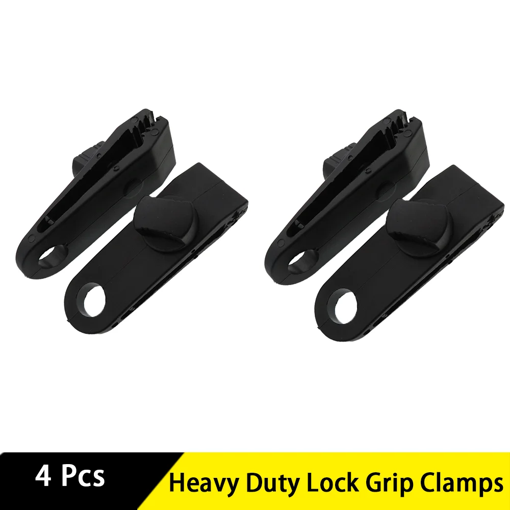 4 PCS Heavy Duty Lock Grip Clamps Thumb Screw Tent Clip Secures  Awning Clamp  for Camping Tarps Awnings Caravan Canopies