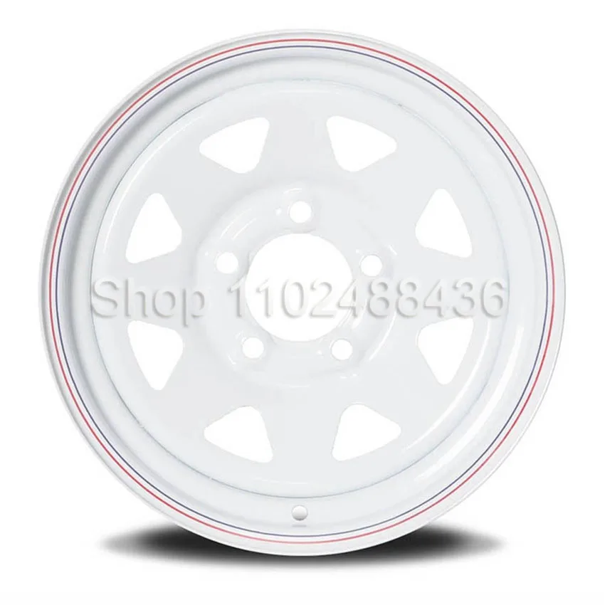 13 Inch X 4.5J /12 Inch X 4J White Spoke Trailer Rim 4-100 and 5 -114.3 Car Bolt Pattern Caravan Boat RV Parts Accessories