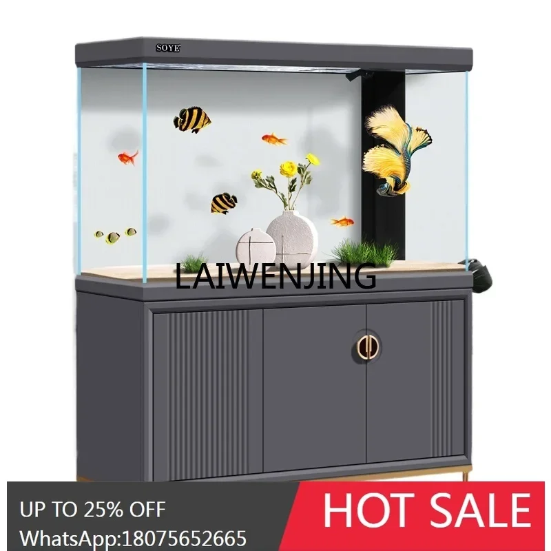 

HLZ fish tank aquarium large bottom filter entrance 2024 new light luxury household partition floor