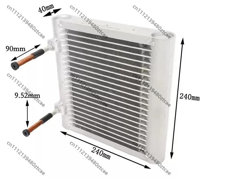Parallel Flow Microchannel Condenser Aluminum Air Cooling Radiator High Heat Dissipation Small Size Refrigeration Parts