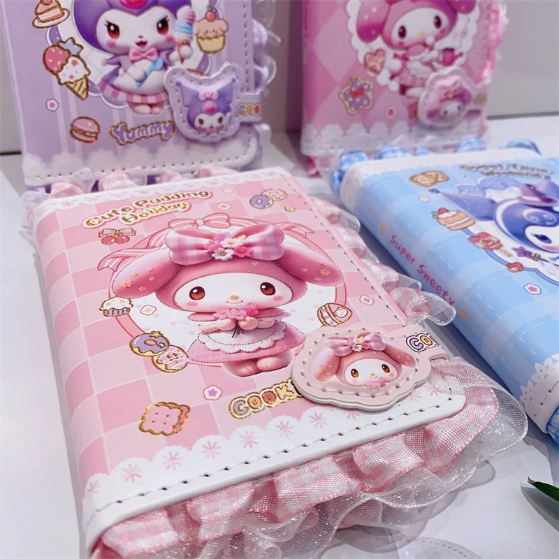 Imagem -04 - Sanrio Kuromi Melody Notebook Cute Note Book Planejador Diário Artigos de Papelaria Material Escolar Pcs por Lote