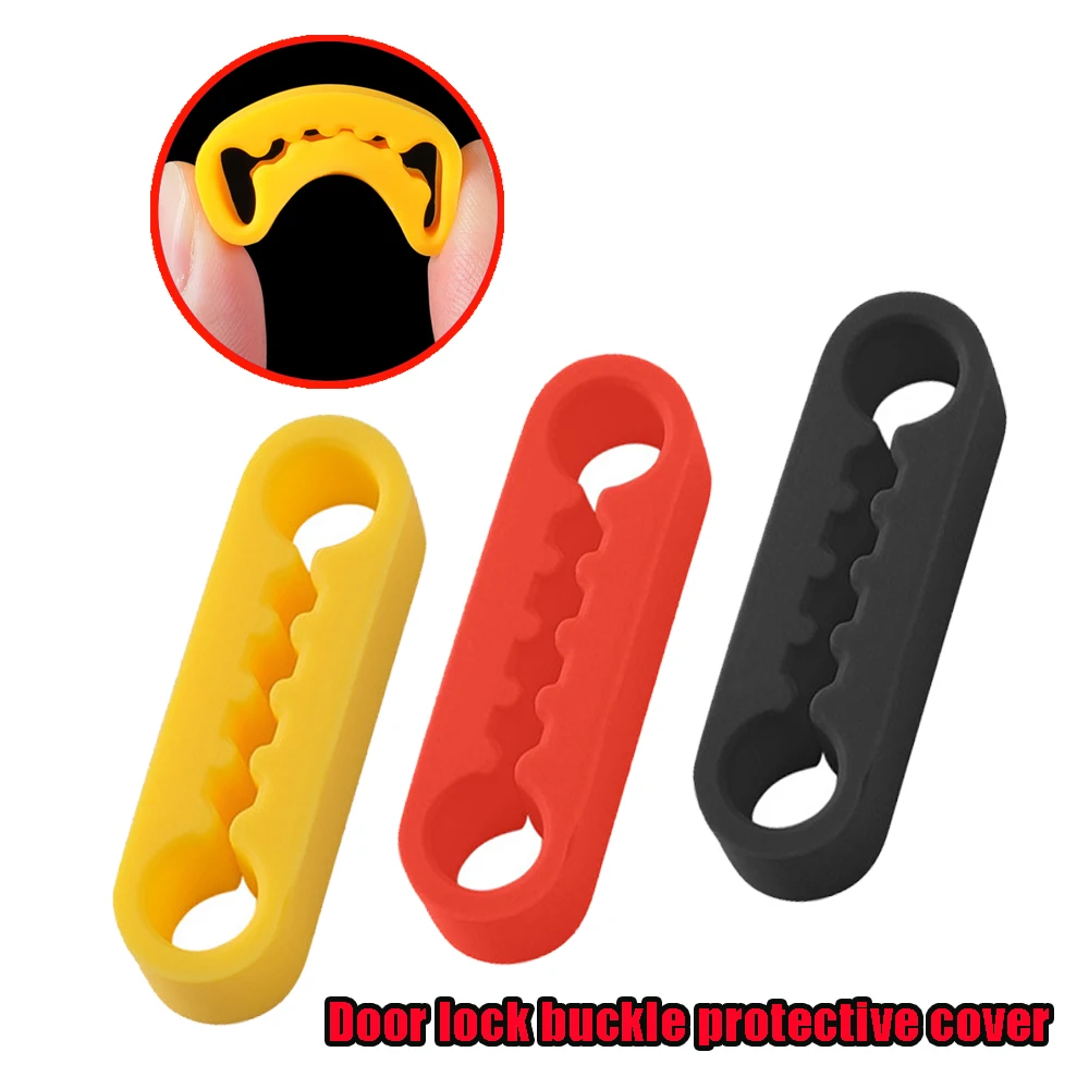 

Silicone Soundproofing Door Lock Cover for Car CA1 Set Protective Latch Covers Anti Collision Absorber Pads Accessories